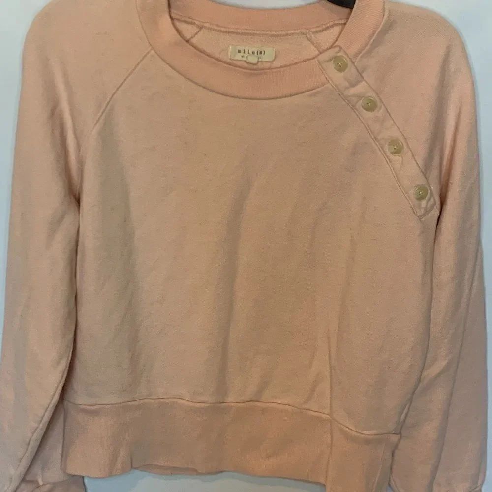 Mile(s) by Madewell Peach Crop Sweatshirt